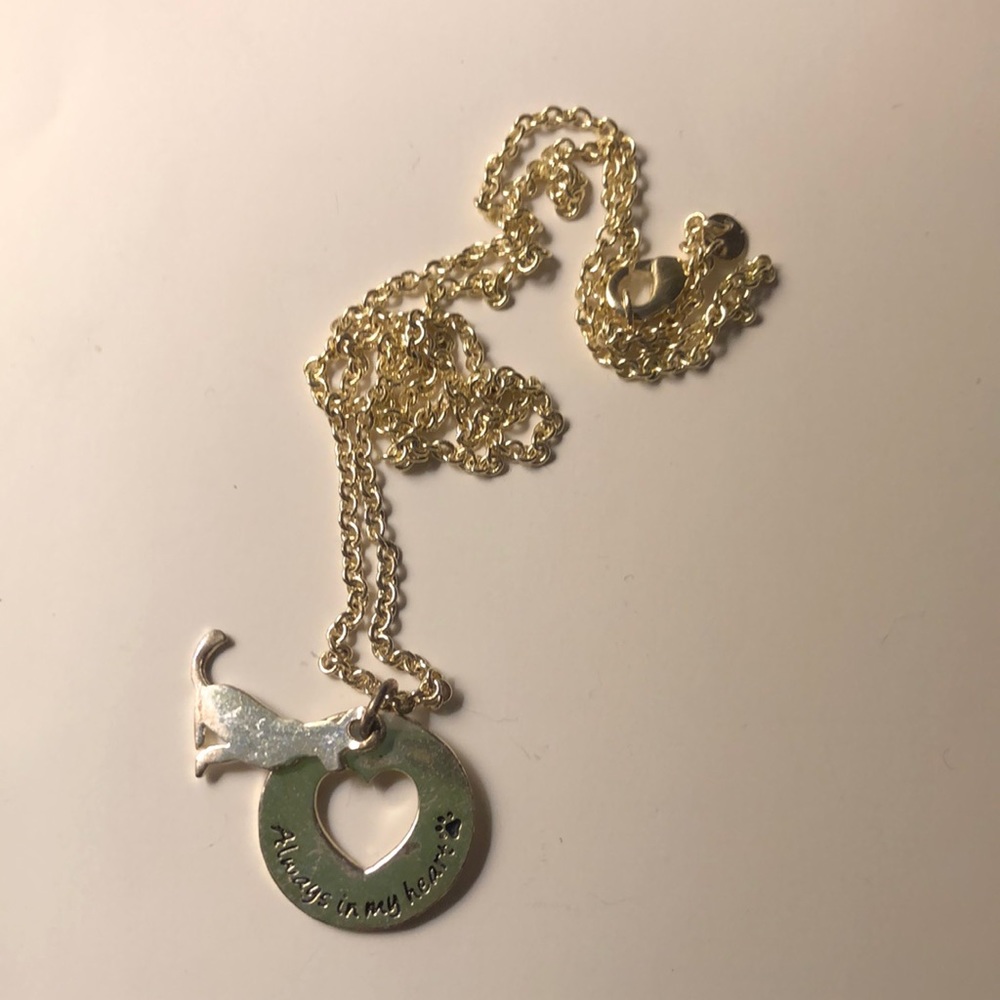 Sterling silver “in memory of dog” necklace.